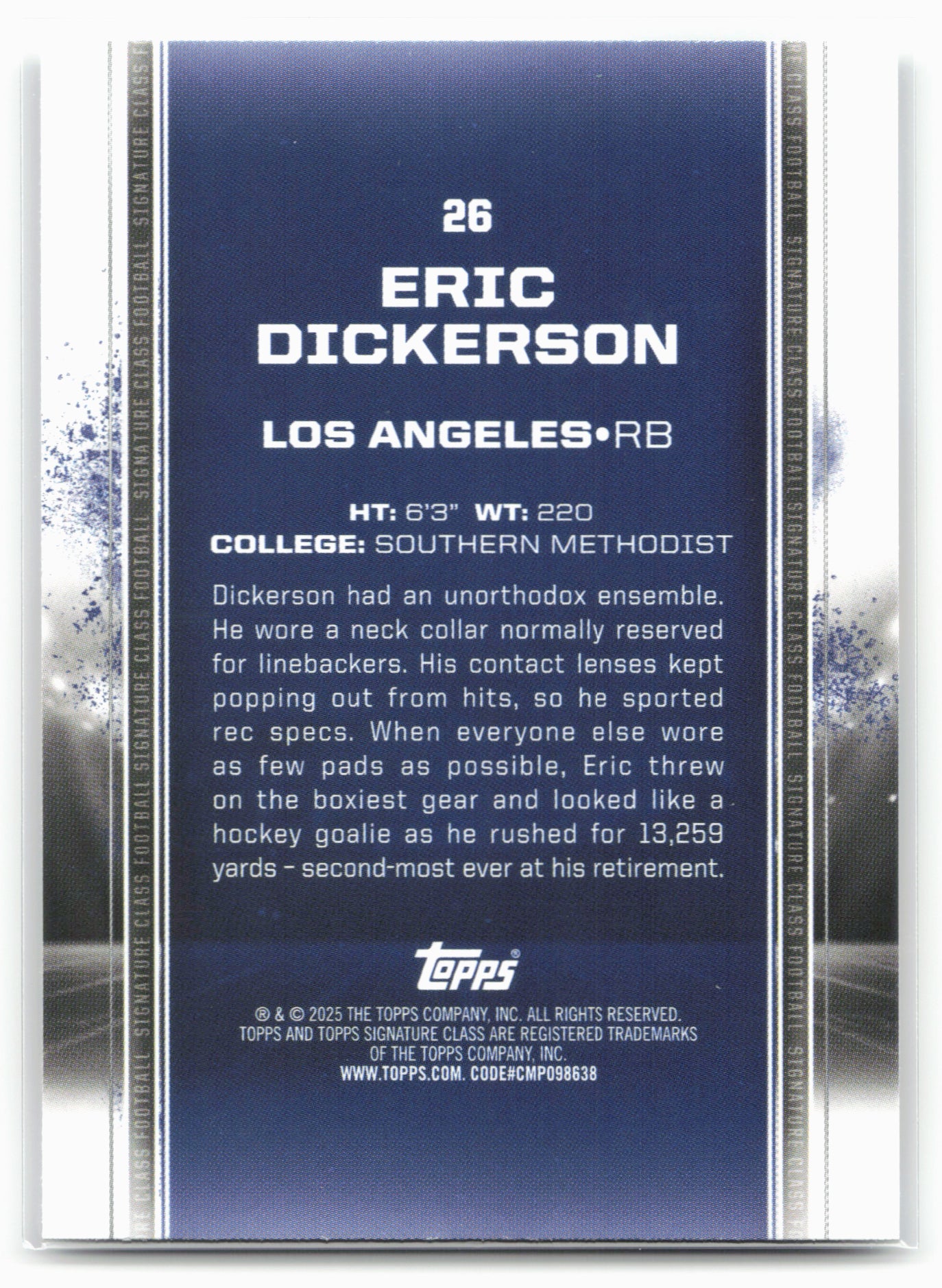 2024 Topps Signature Class #26 Eric Dickerson