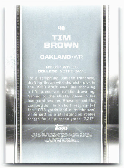 2024 Topps Signature Class #40 Tim Brown