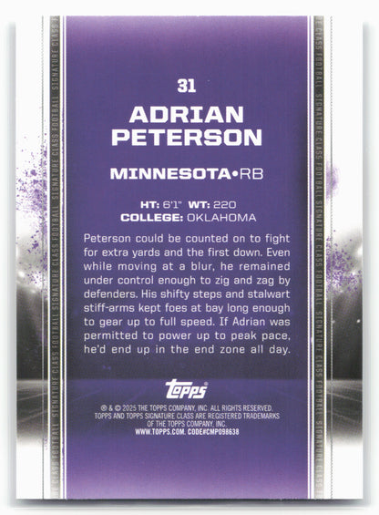 2024 Topps Signature Class #31 Adrian Peterson
