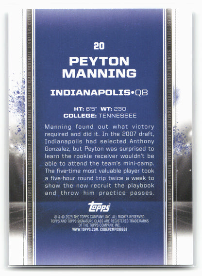 2024 Topps Signature Class #20 Peyton Manning