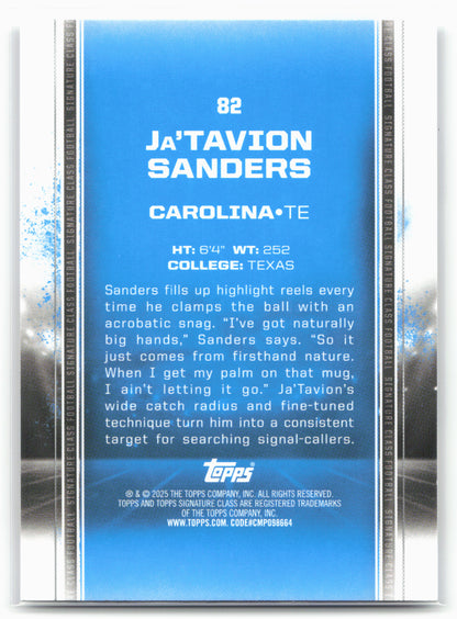 2024 Topps Signature Class #82 Ja'Tavion Sanders