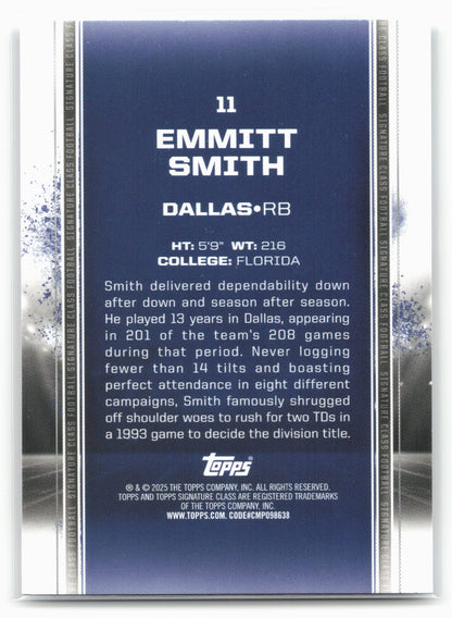 2024 Topps Signature Class #11 Emmitt Smith