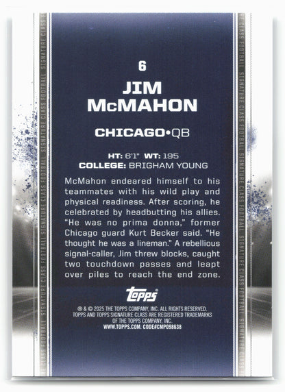 2024 Topps Signature Class #6 Jim McMahon