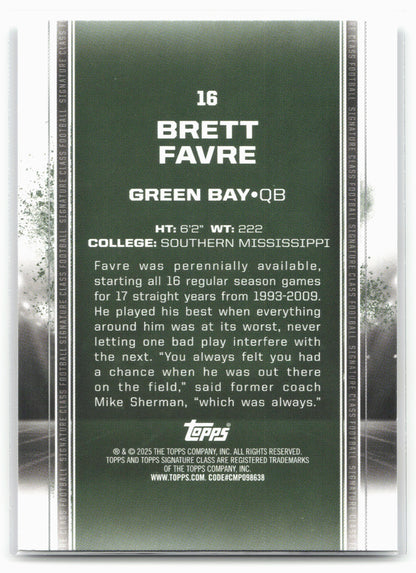 2024 Topps Signature Class #16 Brett Favre