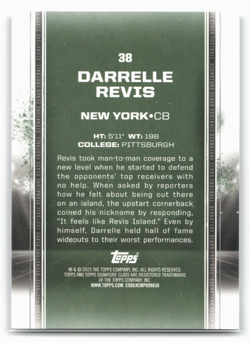 2024 Topps Signature Class #38 Darrelle Revis