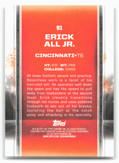 2024 Topps Signature Class #91 Erick All Jr.