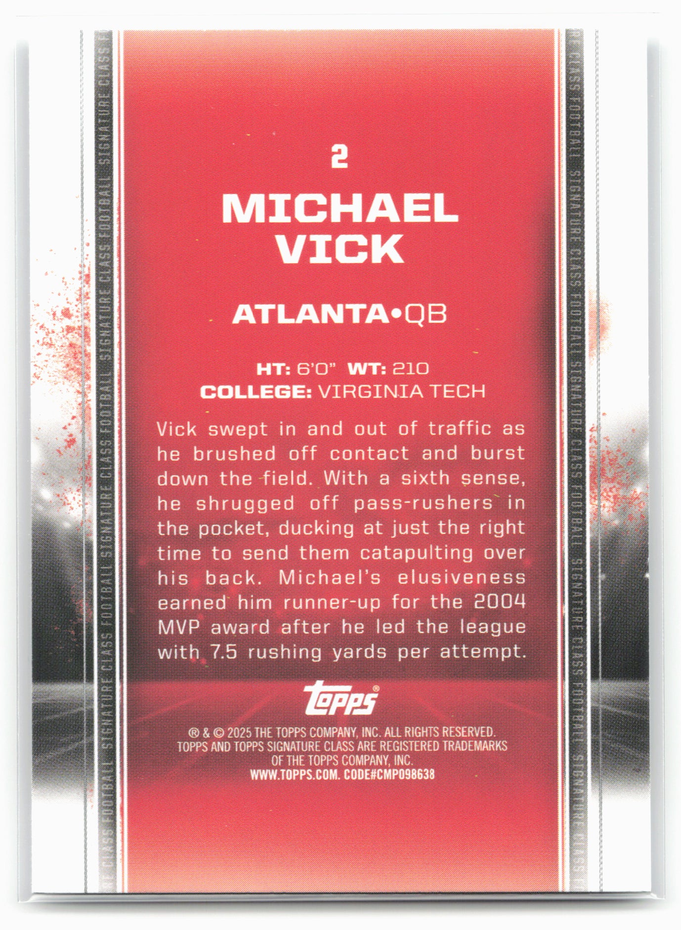 2024 Topps Signature Class #2 Michael Vick