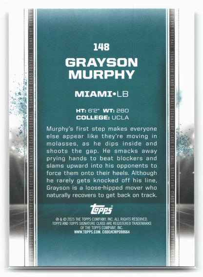 2024 Topps Signature Class #148 Grayson Murphy