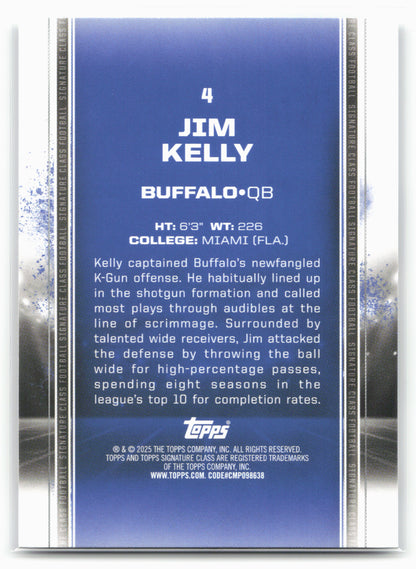 2024 Topps Signature Class #4 Jim Kelly