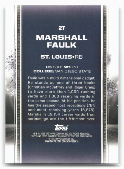 2024 Topps Signature Class #27 Marshall Faulk