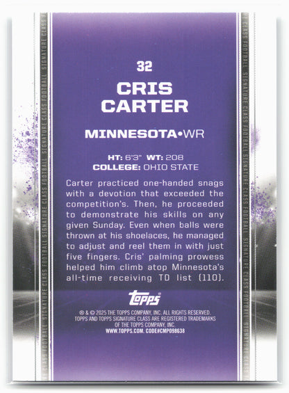 2024 Topps Signature Class #32 Cris Carter
