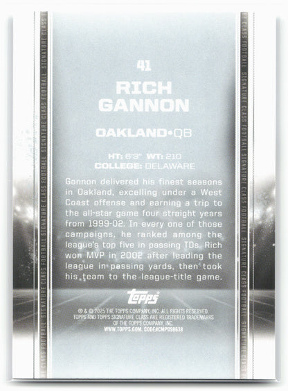 2024 Topps Signature Class #41 Rich Gannon