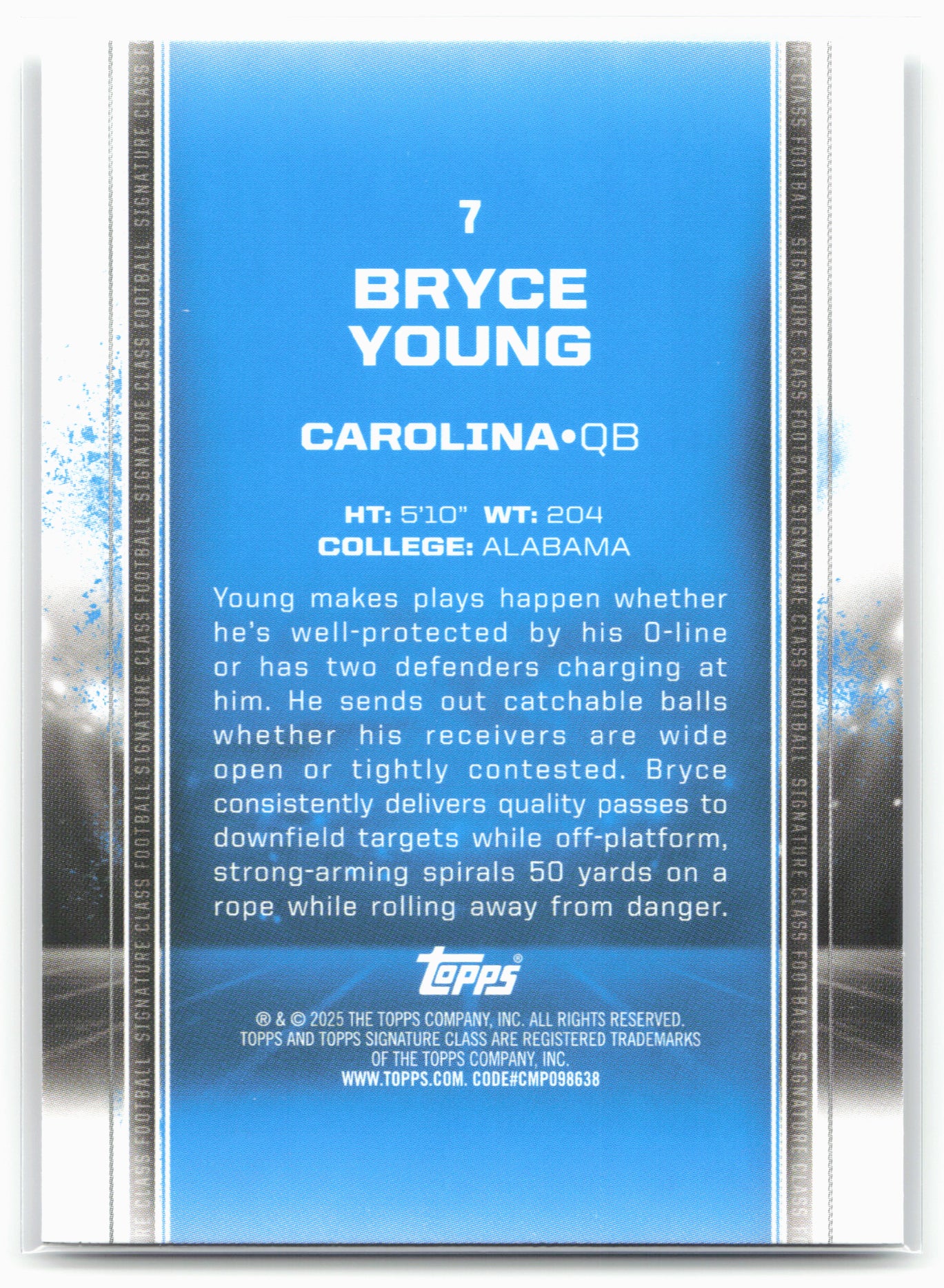 2024 Topps Signature Class #7 Bryce Young