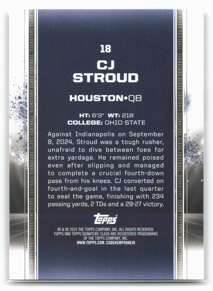 2024 Topps Signature Class #18 CJ Stroud