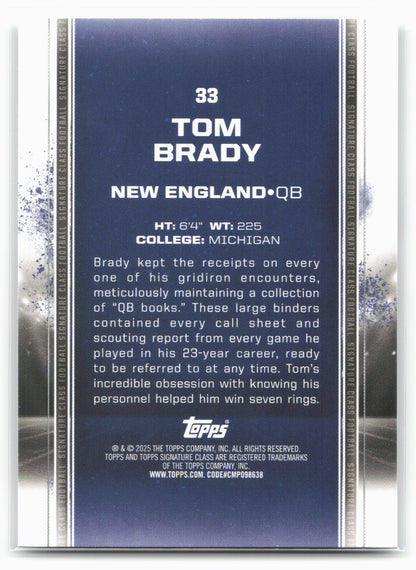 2024 Topps Signature Class #33 Tom Brady