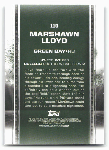 2024 Topps Signature Class #110 MarShawn Lloyd