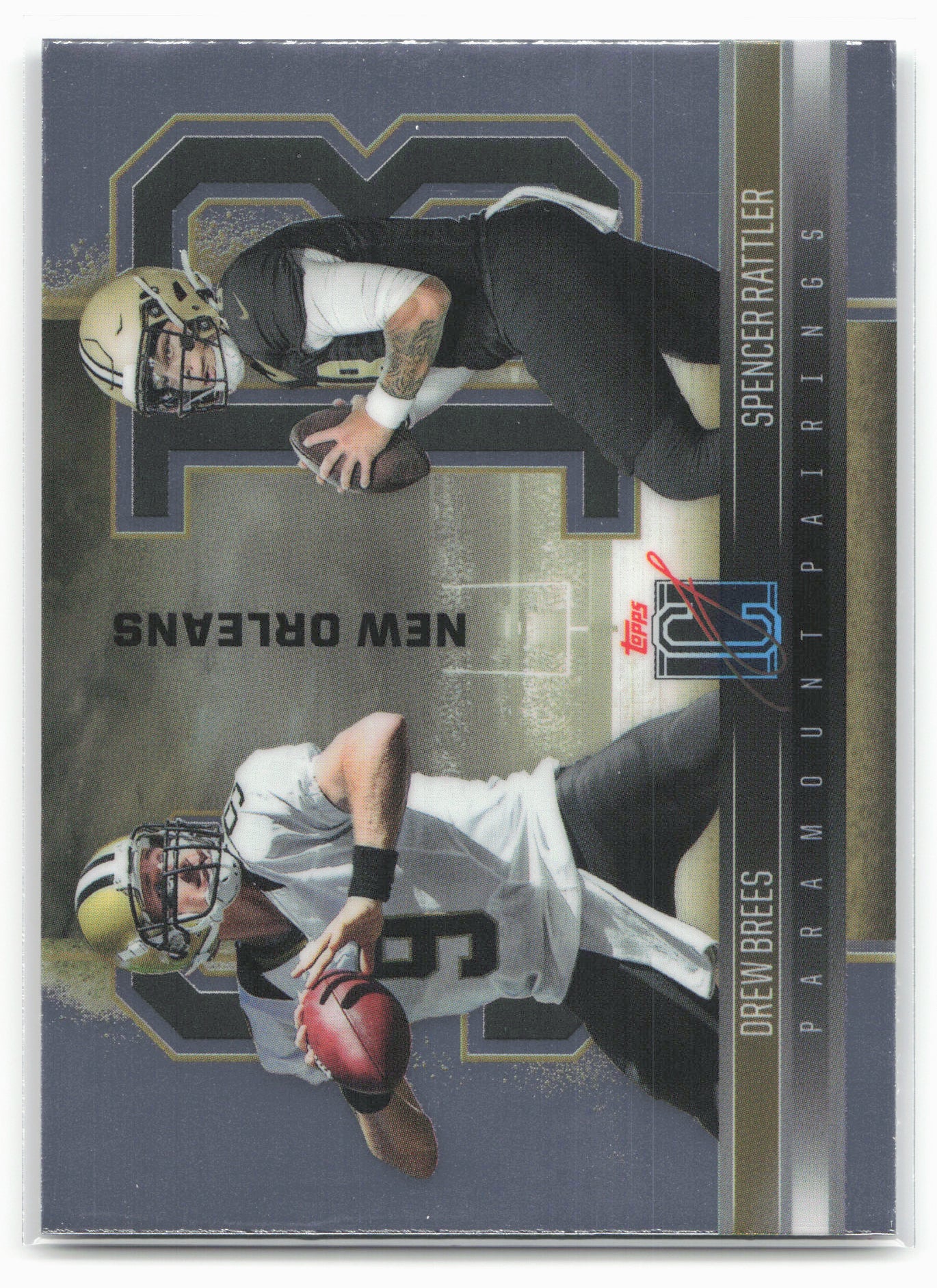 2024 Topps Signature Class #PP-3 Spencer Rattler / Drew Brees Paramount Pairings