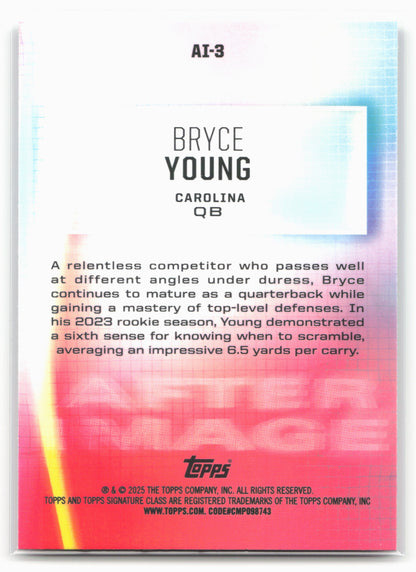 2024 Topps Signature Class #AI-3 Bryce Young After Image