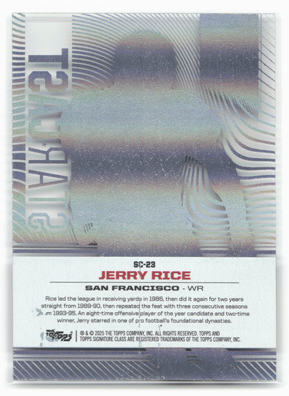 2024 Topps Signature Class #SC-23 Jerry Rice Star Cast