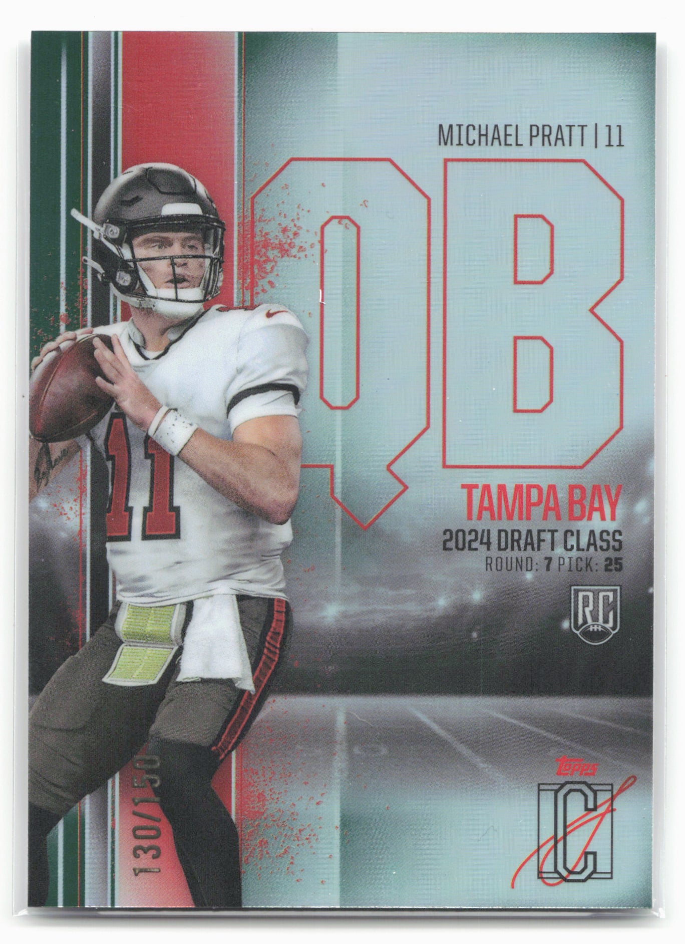 2024 Topps Signature Class #RCV-51 Michael Pratt Variation Green Refractor #/150