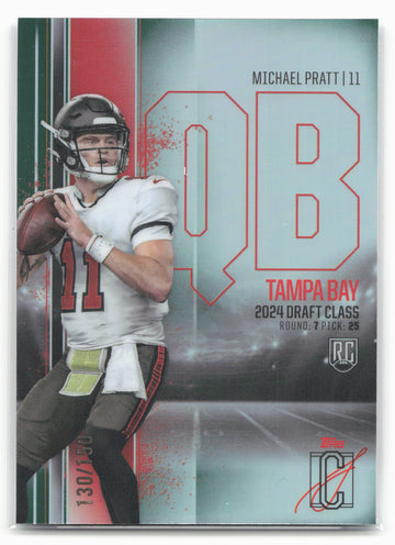 2024 Topps Signature Class #RCV-51 Michael Pratt Variation Green Refractor #/150
