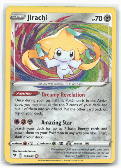SWSH04: Vivid Voltage #119/185 Jirachi Holo - 17598
