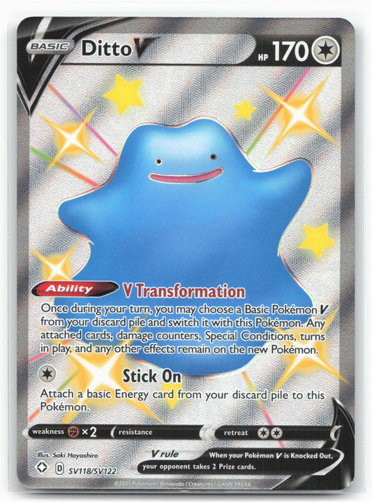 Shining Fates: Shiny Vault #SV118/SV122 Ditto V Holo 17611