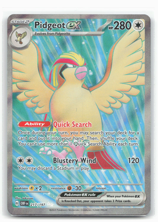 SV03: Obsidian Flames #217/197 Pidgeot ex Holo 17615
