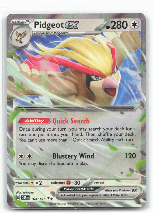 SV03: Obsidian Flames #164/197 Pidgeot ex Holo 17616