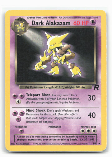 
Team Rocket #18/82 Dark Alakazam (18) Non-Holo 17634