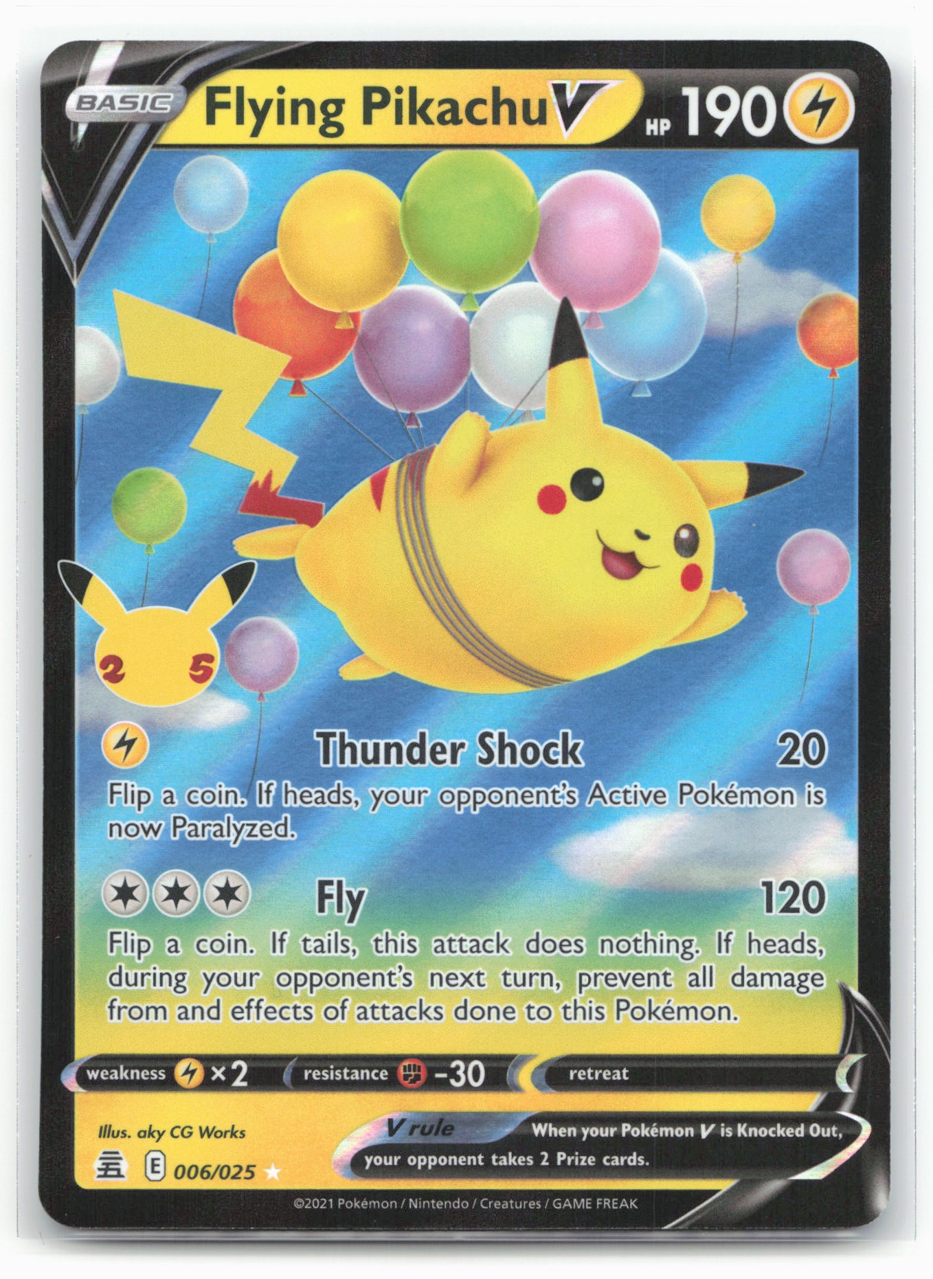 Celebrations #006/025 Flying Pikachu V 17649 Holo