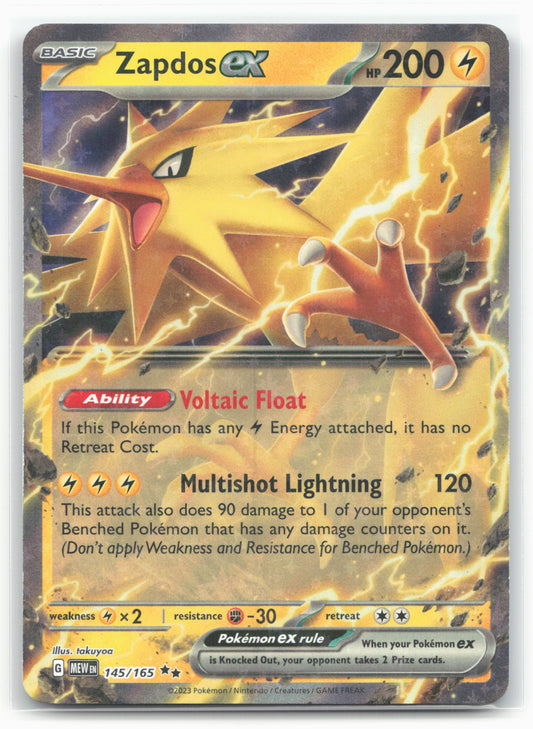 SV: Scarlet & Violet 151 #145/165 Zapdos ex 17650 Holo