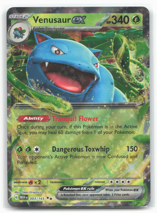 SV: Scarlet & Violet 151 #003/165 Venusaur ex Holo 17657