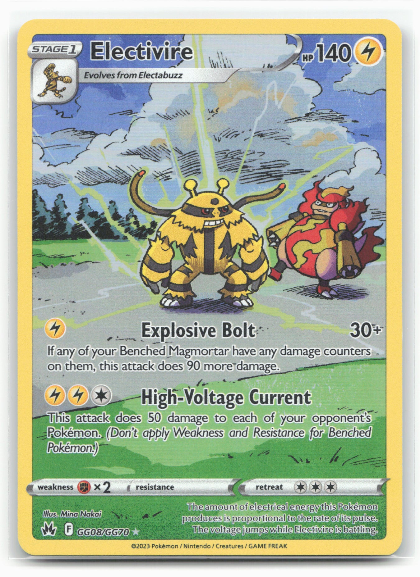 Crown Zenith: Galarian Gallery #GG08/GG70 Electivire 17694 Holo