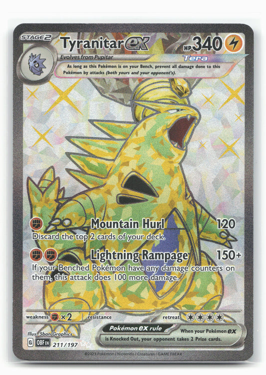 SV03: Obsidian Flames #211/197 Tyranitar ex Holo 17698