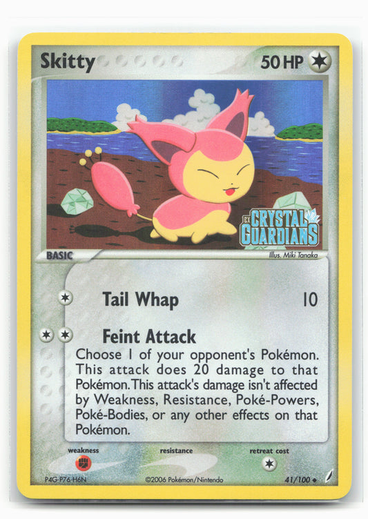 Crystal Guardians #41/100 Skitty Holo Stamped 17718
