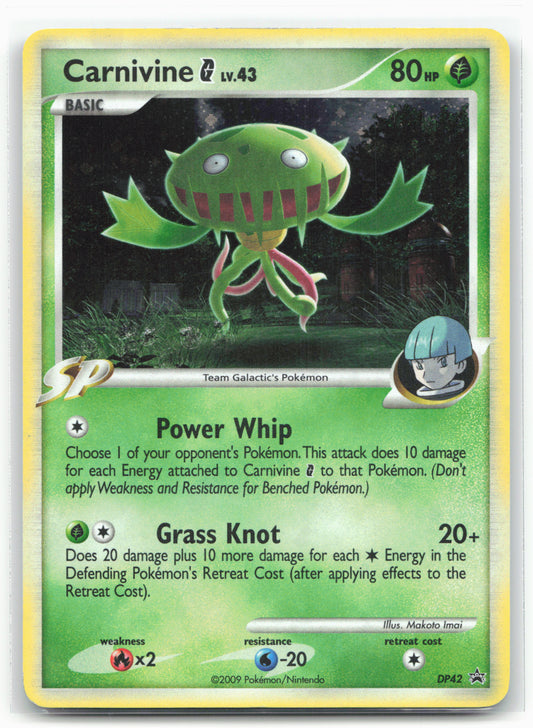 Diamond and Pearl Promos #DP42 Carnivine G Holo 17732