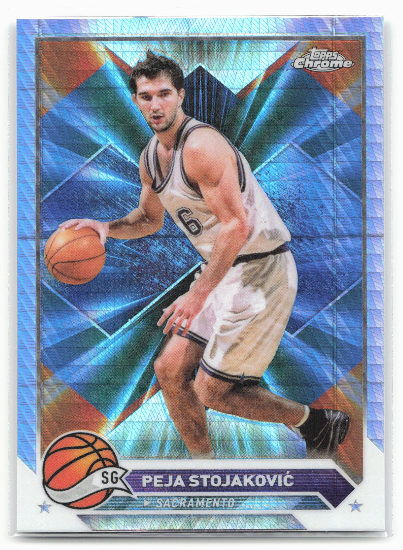2023-24 Topps Chrome #8 Peja Stojakovic Prism Refractors