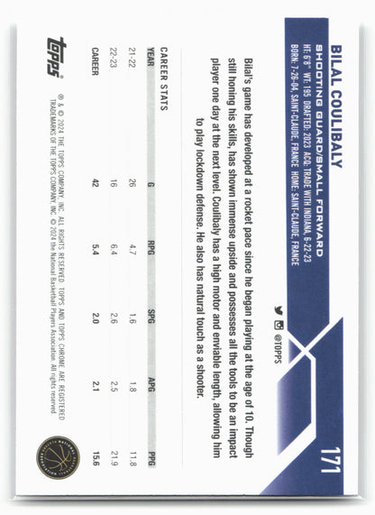 2023-24 Topps Chrome #171 Bilal Coulibaly 17757