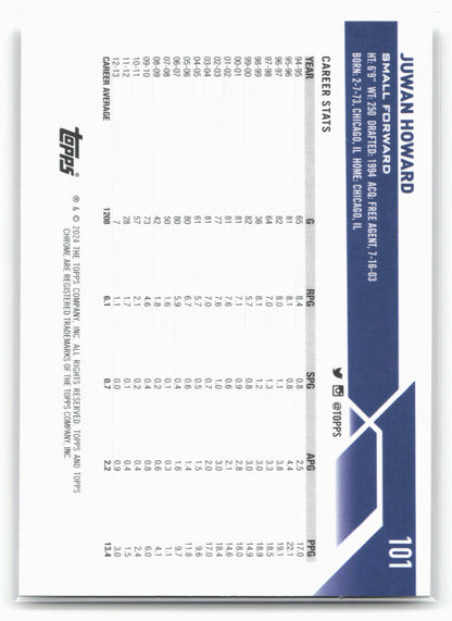 2023-24 Topps Chrome #101 Juwan Howard 17771