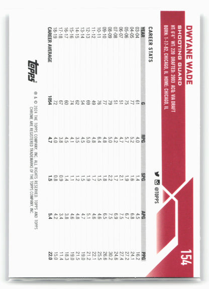 2023-24 Topps Chrome #154 Dwyane Wade 17792