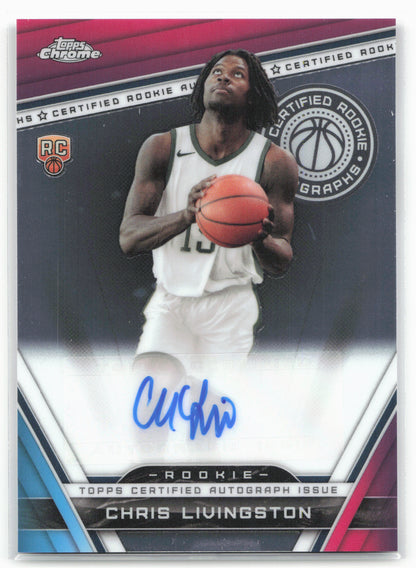 2023-24 Topps Chrome #CRA-CL Chris Livingston Certified Rookie Autographs