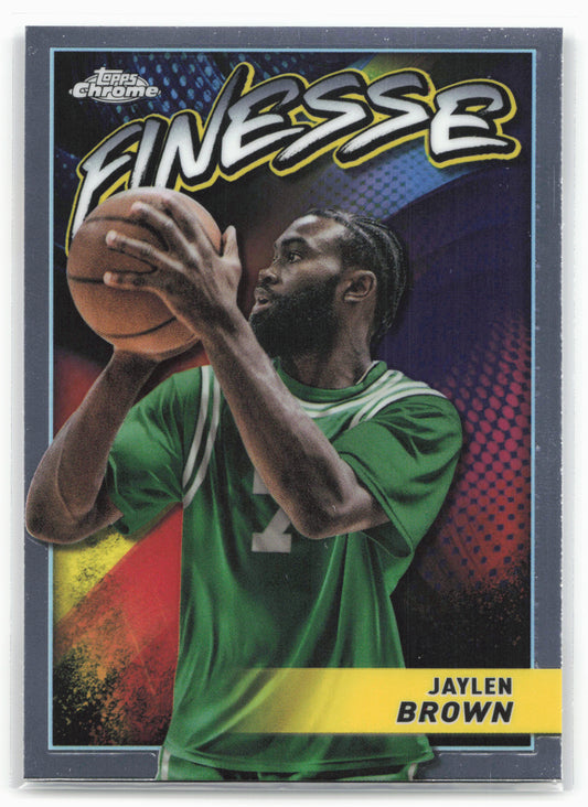 2023-24 Topps Chrome #F-2 Jaylen Brown Finesse