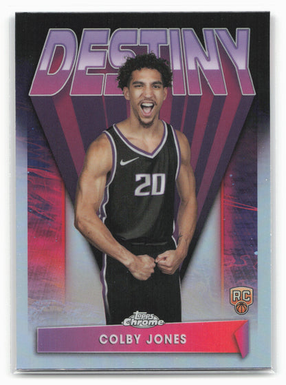 2023-24 Topps Chrome #D-18 Colby Jones Destiny Refractor
