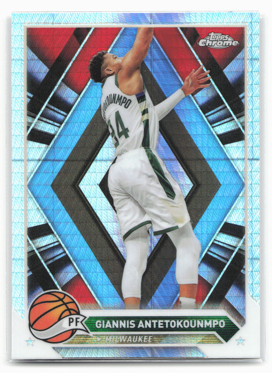 2023-24 Topps Chrome #15 Giannis Antetokounmpo Prism Refractors