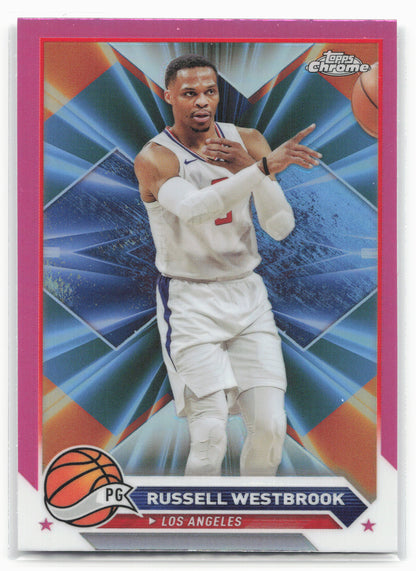 2023-24 Topps Chrome #110 Russell Westbrook Pink Refractors