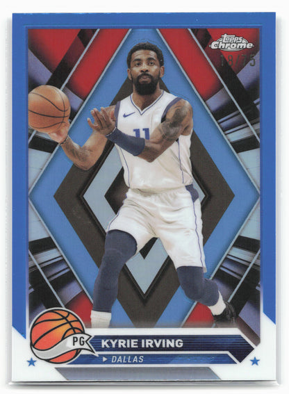 2023-24 Topps Chrome #3 Kyrie Irving Blue Refractors #/75