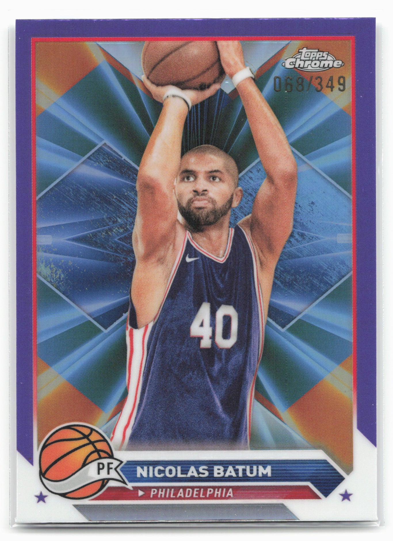2023-24 Topps Chrome #113 Nicolas Batum Purple Refractors #/349