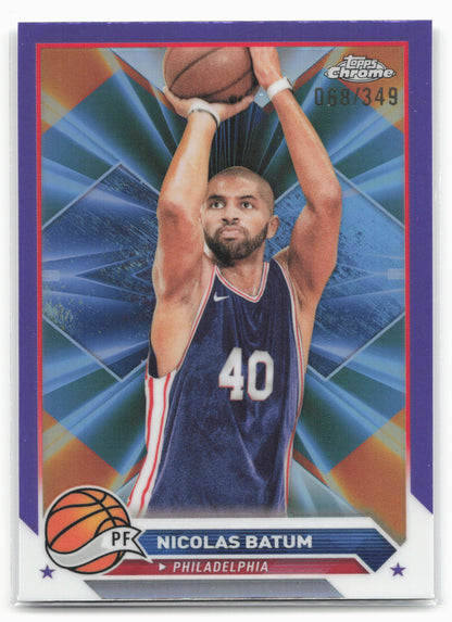 2023-24 Topps Chrome #113 Nicolas Batum Purple Refractors #/349