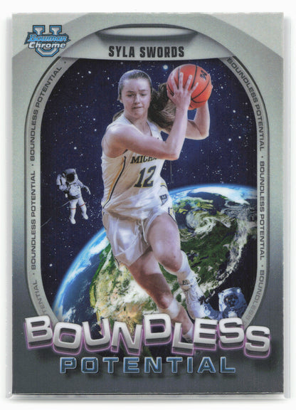 2024-25 Bowman University Chrome #BP-19 Syla Swords Boundless Potential 17838